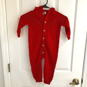 Carter Christmas Jumpsuit Organic Cotton Sweater 18m